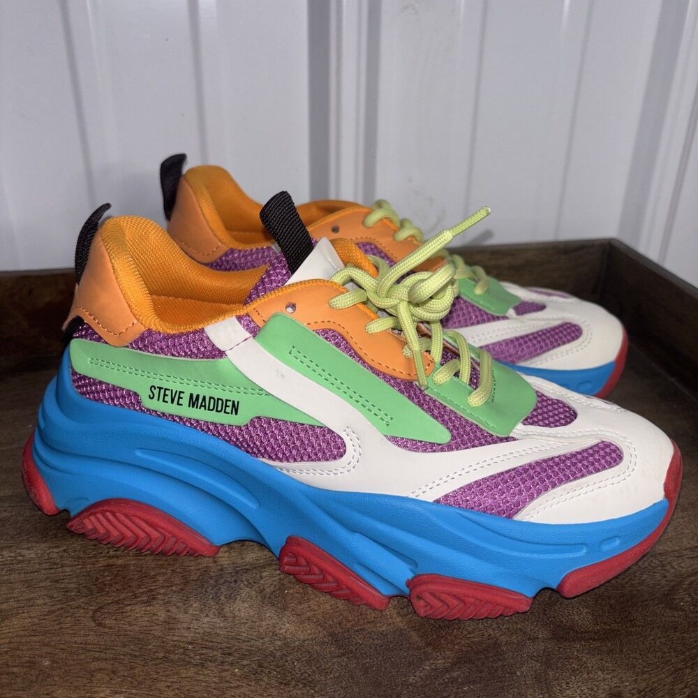 Steve Madden Possession Platform Sneakers Size 7.5 EUC